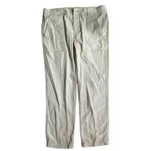 American Eagle Cream Utility Cotton Pants Size 6 - Casual, Workwear, Streetwear
